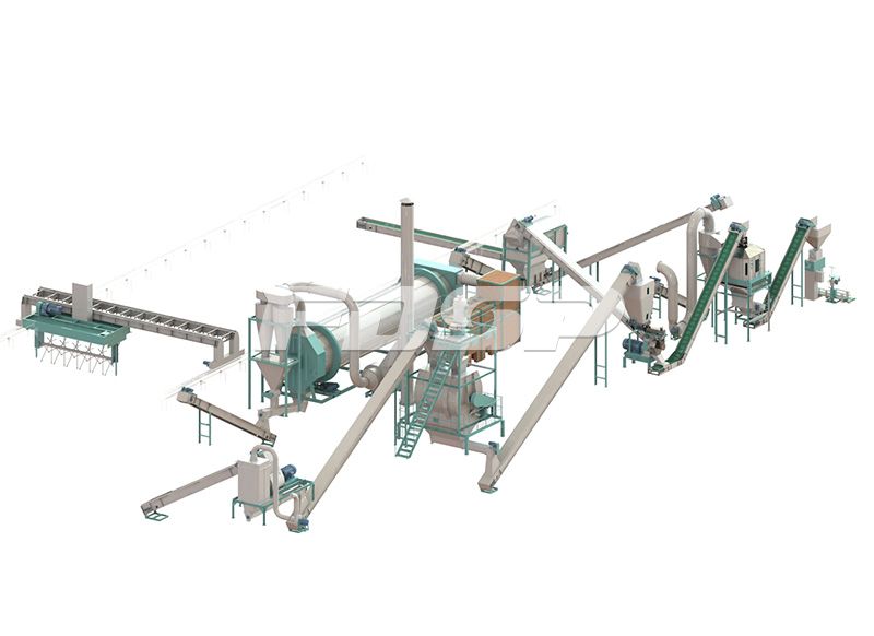 时产2-3吨都会餐厨物生物有机肥料制粒生产线