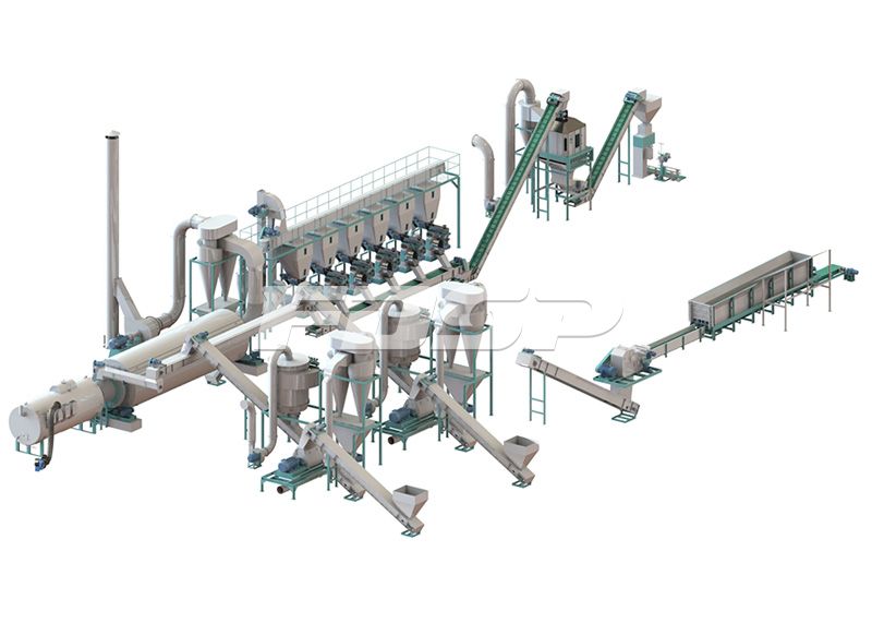 时产5-7吨原木制粒生产线