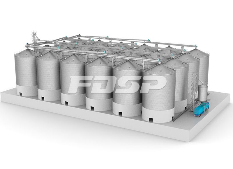 24-2500T大豆钢板仓工程