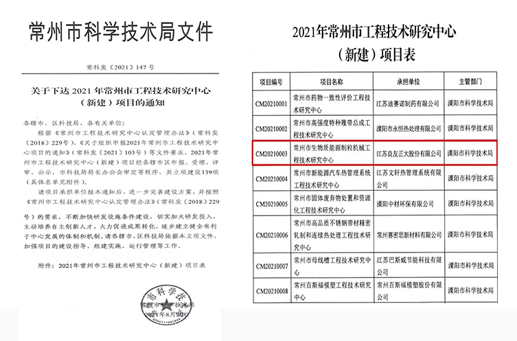 喜讯 | 热烈祝贺宝马740线上线娱乐app股份荣获“常州市工程手艺研究中心”认定